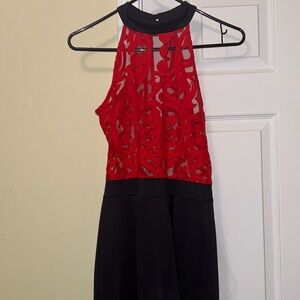 🦋 Black and Red Formal Occasions Romper 5/25$